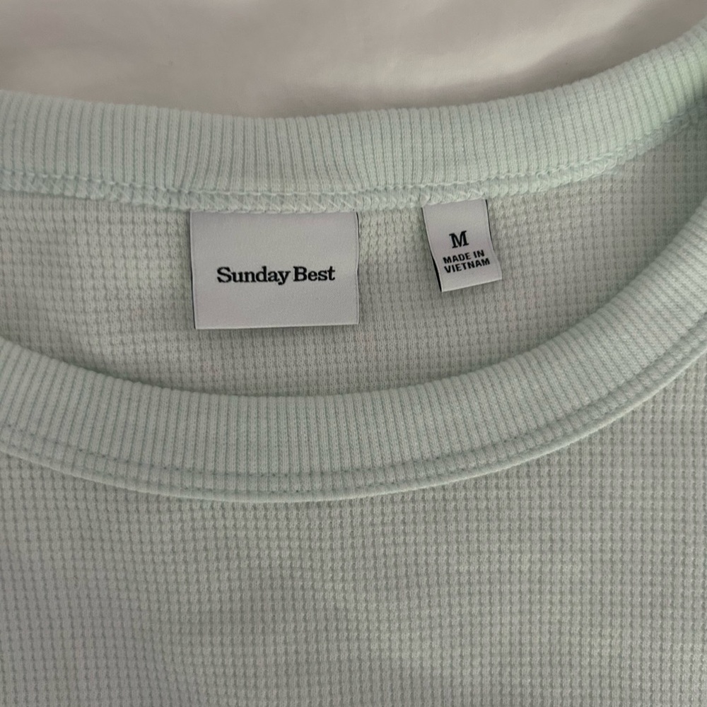 Sunday Best Light Green Ribbed Top - Picture 2 of 4